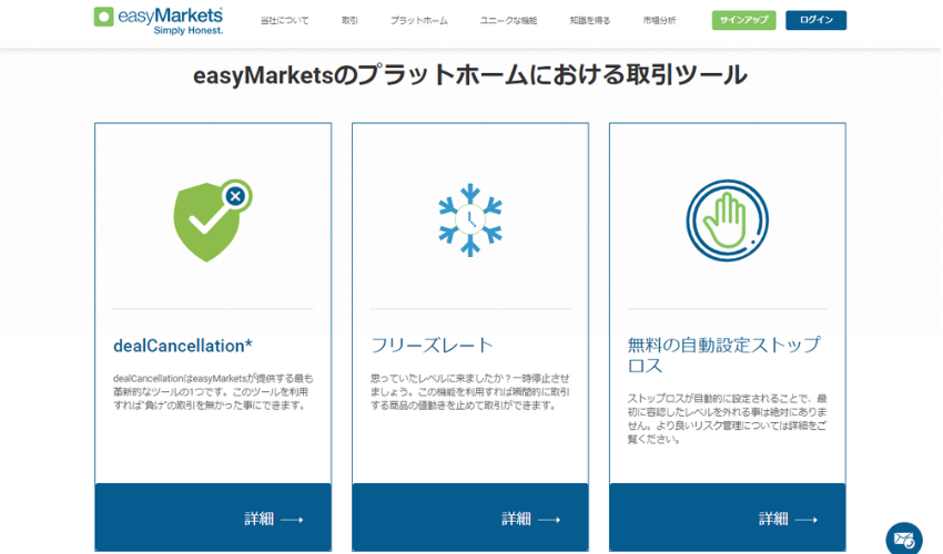 easyMarketsの独自機能